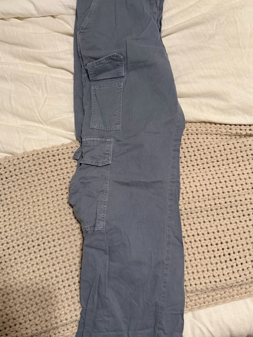 Zara Light Denim Blue Cargo Pants - Picture 4 of 4